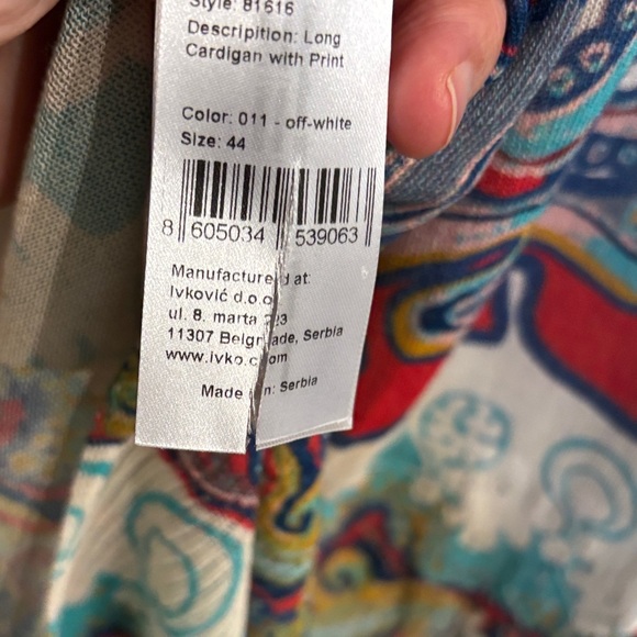 Colorful Ivko Patterned Long Cardigan - Picture 5 of 6